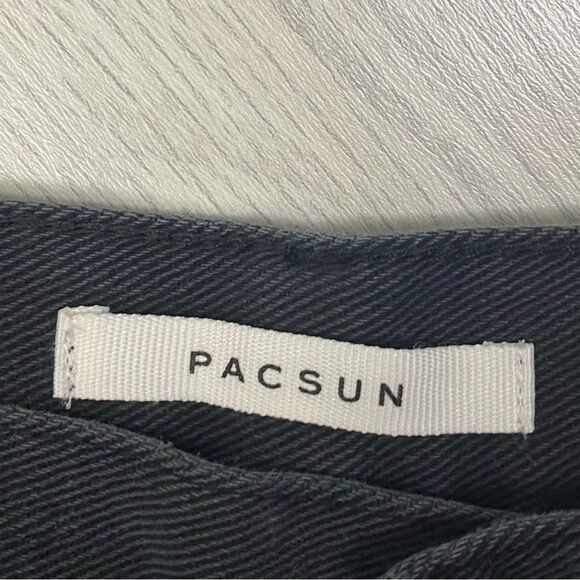 PacSun | Black Distressed High Rise Straight Leg Jeans Size 25 - Picture 9 of 11